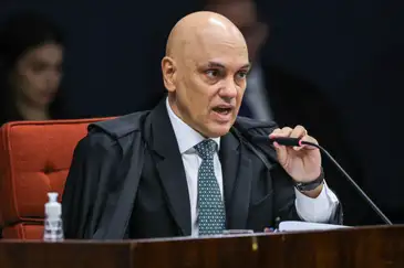 Fabio Rodrigues-Pozzebom/ Agência Brasil Brasília (DF) 02/09/2025 - O ministro relator Alexandre de Moraes, na sessão do STF de julgamento de Bolsonaro e de mais sete réus da trama golpista  Foto: Fabio Rodrigues-Pozzebom/ Agência Brasil