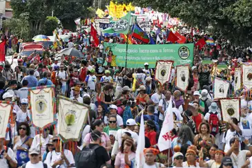 Belém (PA), 14/11/2025 - Marcha Global pelo Clima, evento paralelo à COP30. Foto: Bruno Peres/Agência Brasil